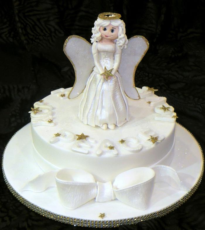 Angel Christmas cake