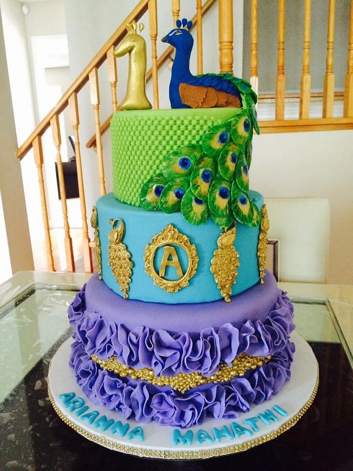 Buttercream Peacock - Decorated Cake by Deepa - CakesDecor