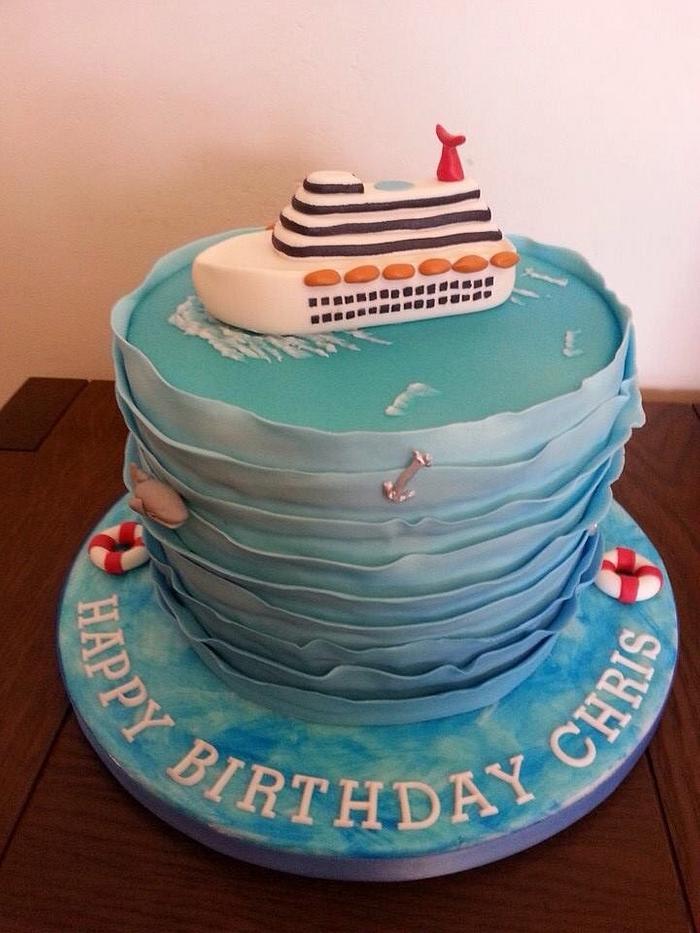 Cruise ship lover's cake