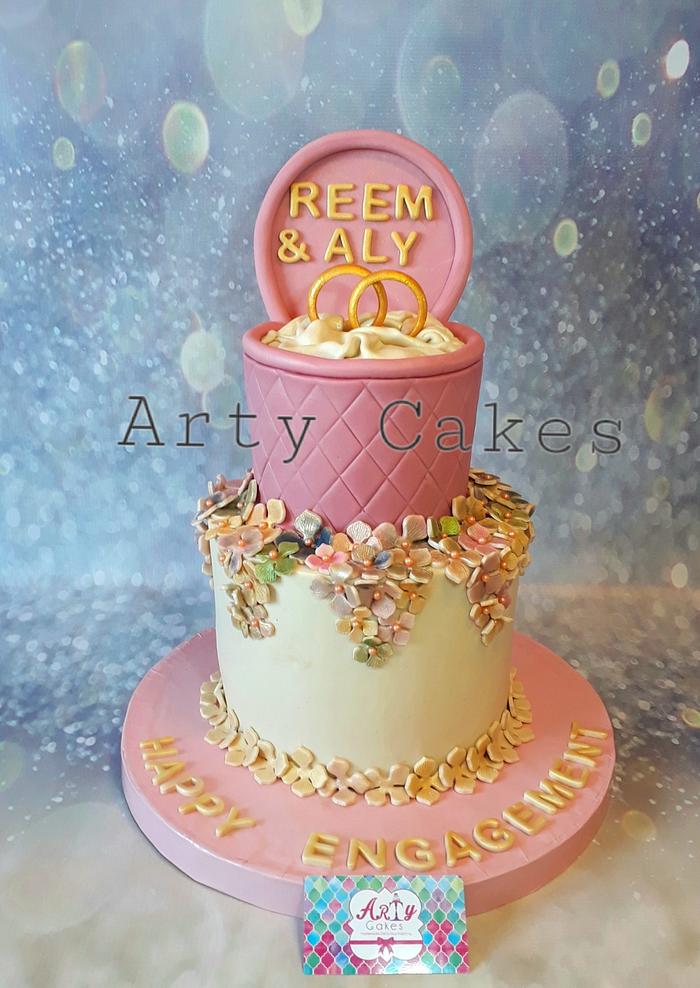 Engagement cake by Arty cakes 