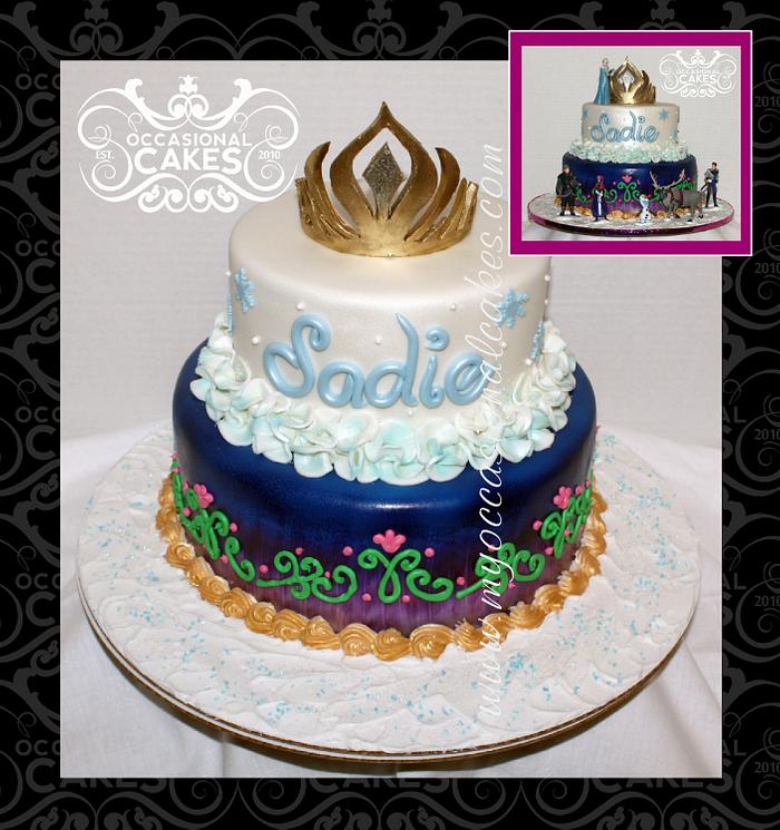 Frozen themed cake