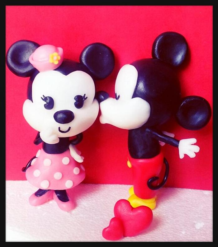 Minnie and Mickey Mouse Cuties- Topper