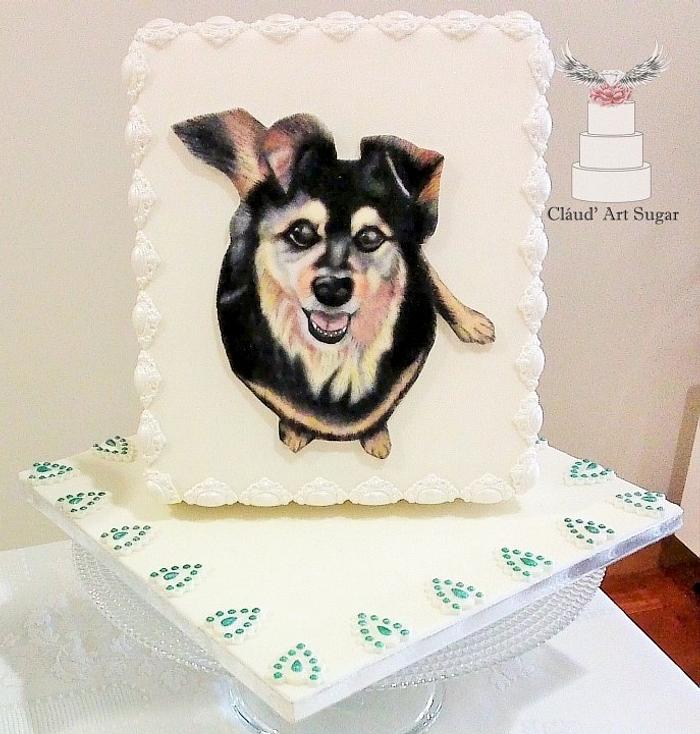 Dog Painted Cake