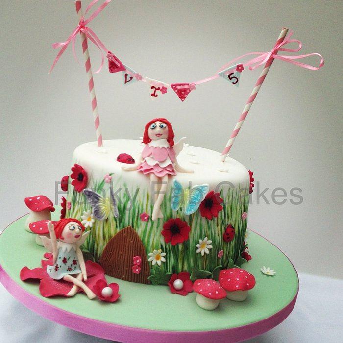 Fairies birthday cake