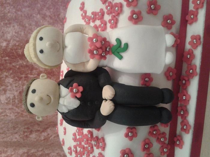 single wedding cake