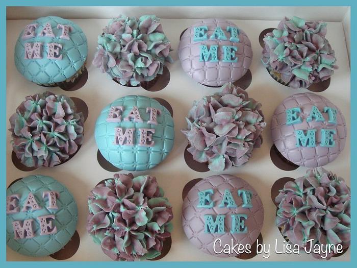 Hydrangea inspired cupcakes