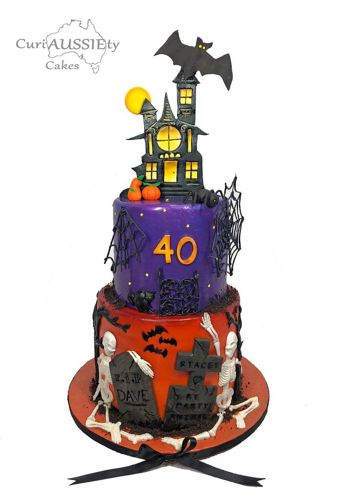 Halloween 40th Birthday cake