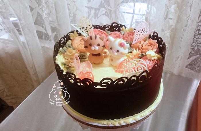 Anniversary Kitty Cake
