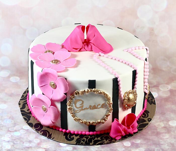 Pink glam cake
