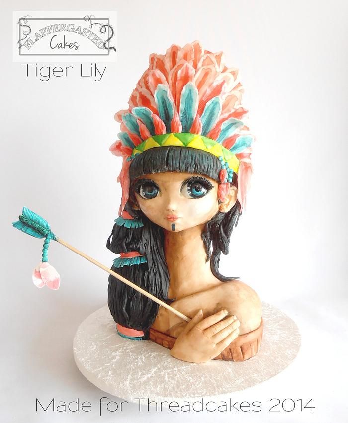 3D Tiger Lily Cake