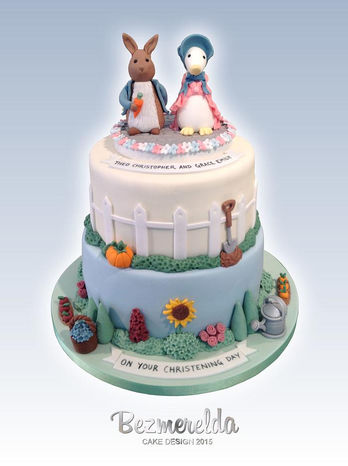 Peter Rabbit & Jemima Puddle Duck Cake