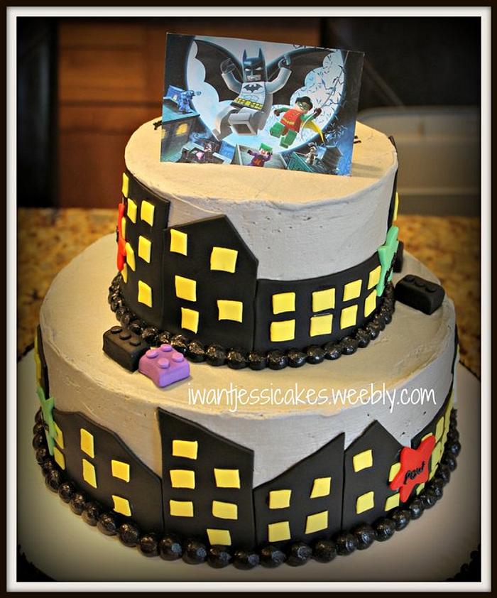 Batman lego cake