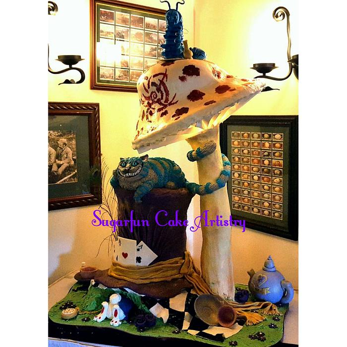 Alice In Wonderland wedding cake
