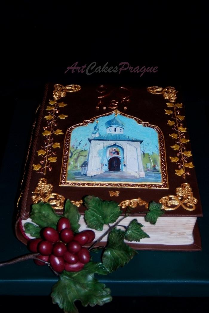 Book with hand painting