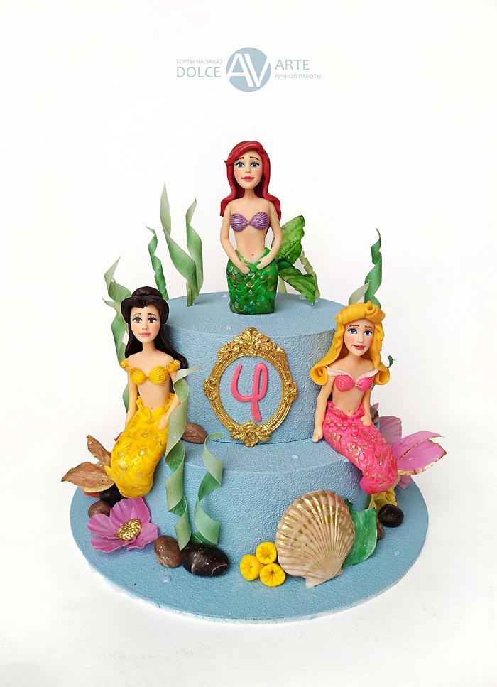 Mermaid Princesses cake