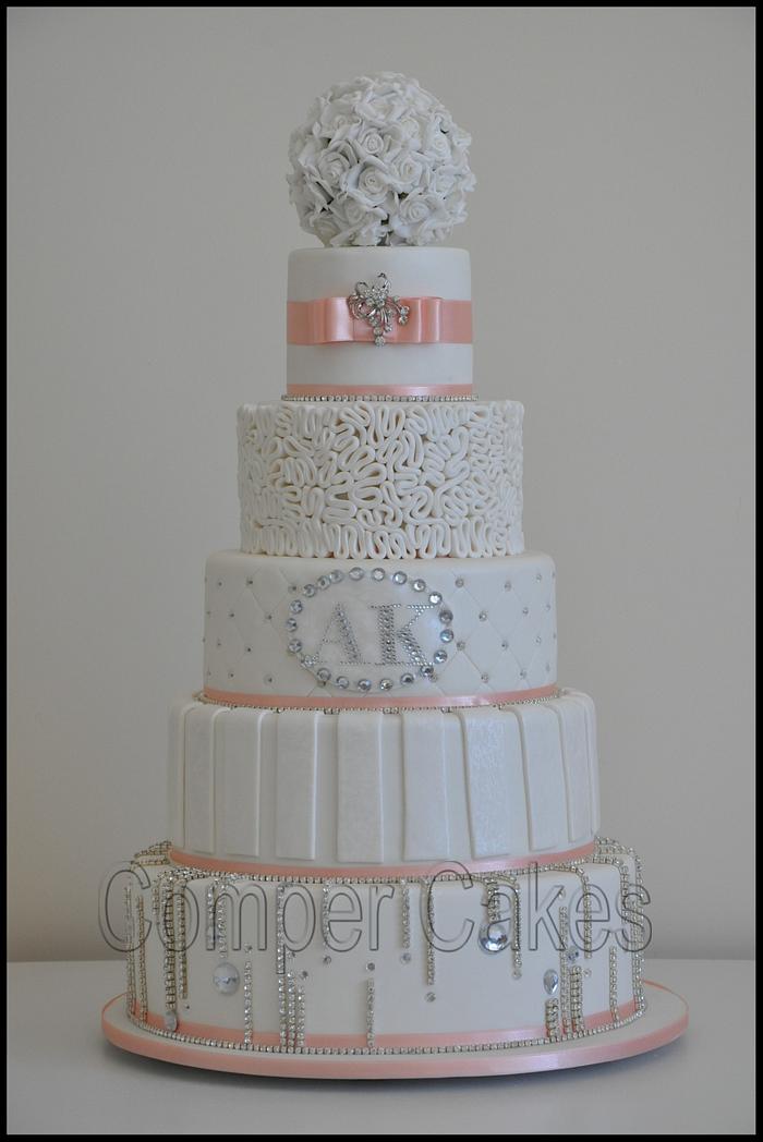 wedding cake 5 tiers 