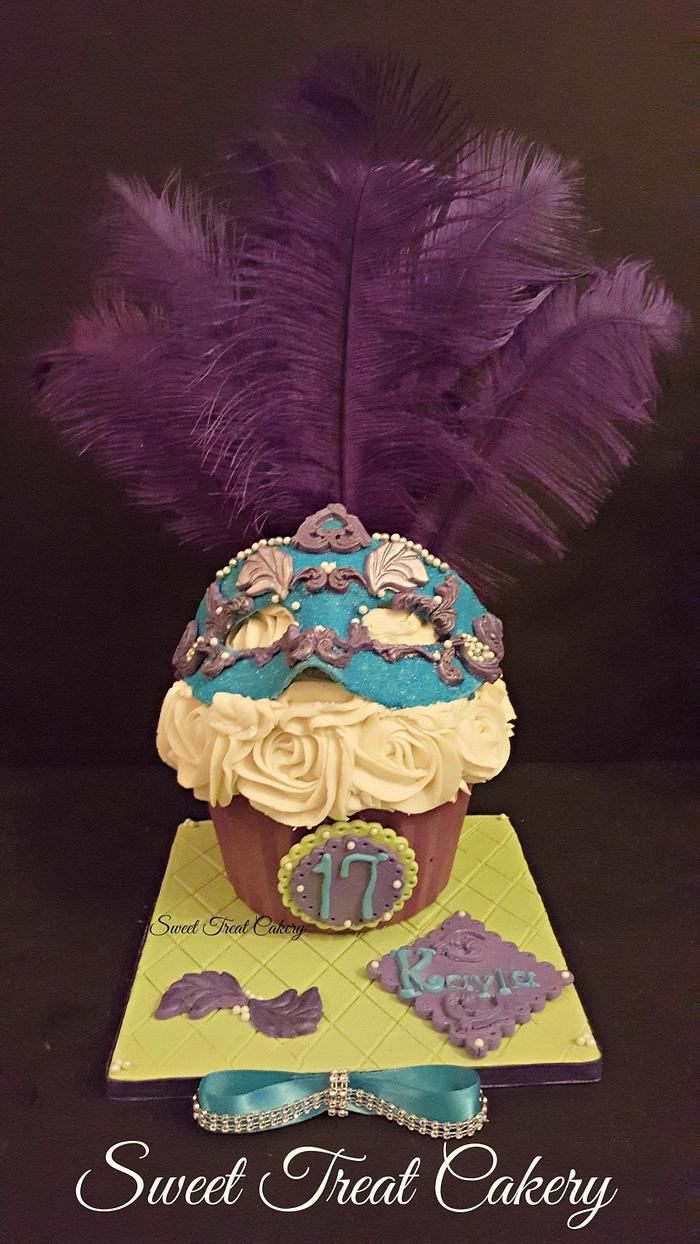 Masquerade giant cupcake 