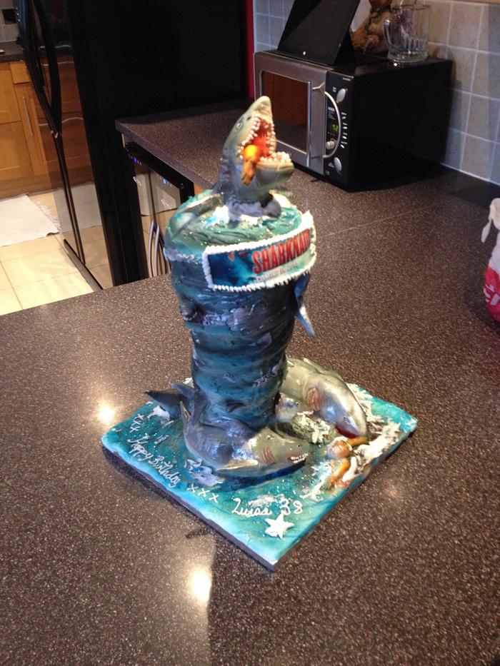 Sharknado cake 