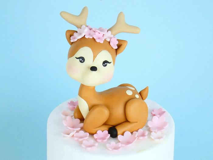 Deer cake topper