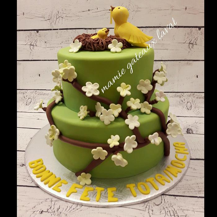 yellow bird cake