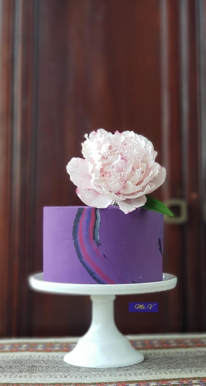 Mini Wedding Cake Peony