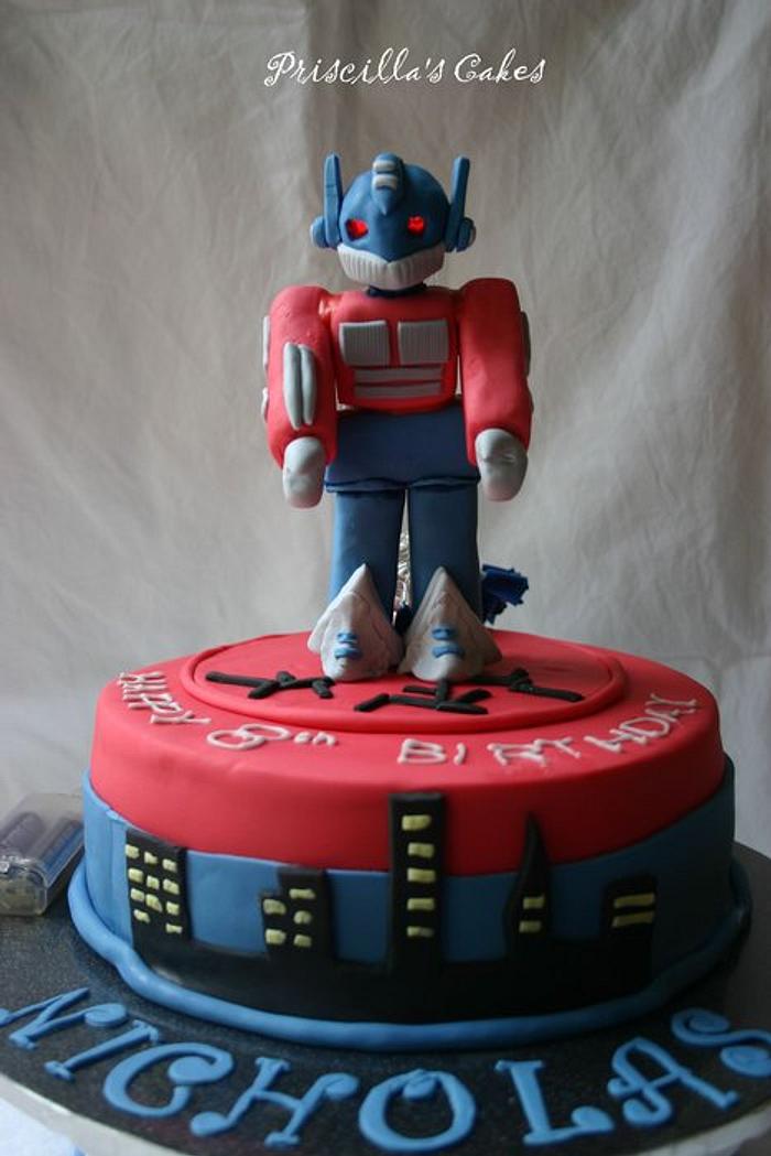 Transformer birthday cake