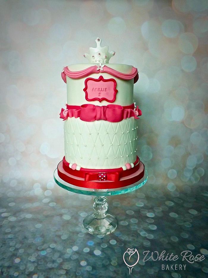 Ultra girly princess birthday cake