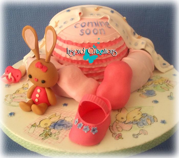 Baby Butt Bunny insprd cake