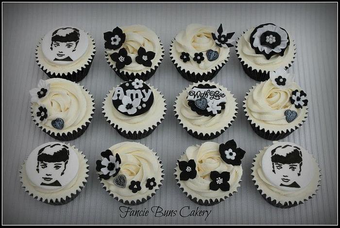 Audrey Hepburn inspired Cupcakes