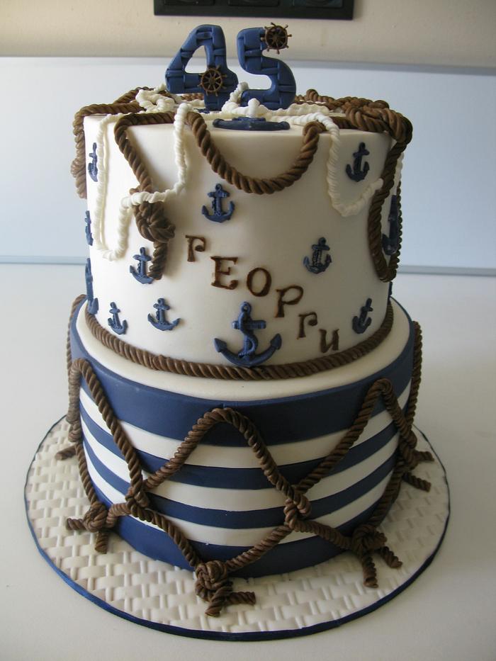 nautical themed cake