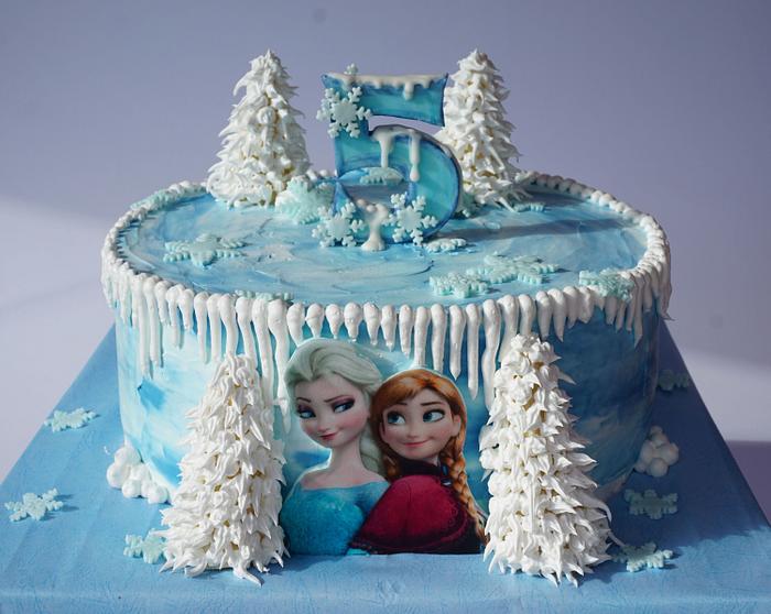 Frozen Cake, Anna & Elsa