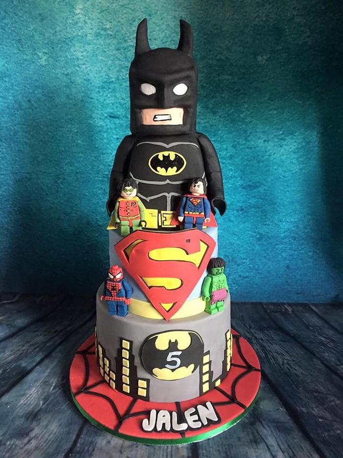 Lego Superhero cake