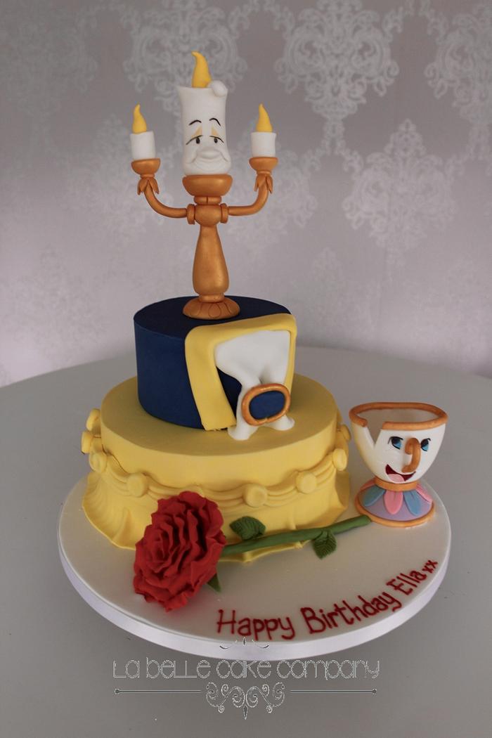 Beauty and the Beast Themed Birthday Cake