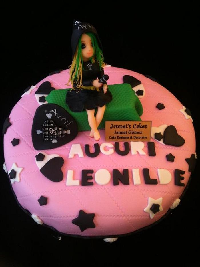 Avril Lavigne Cake Jannet Gòmez Cake Designer.