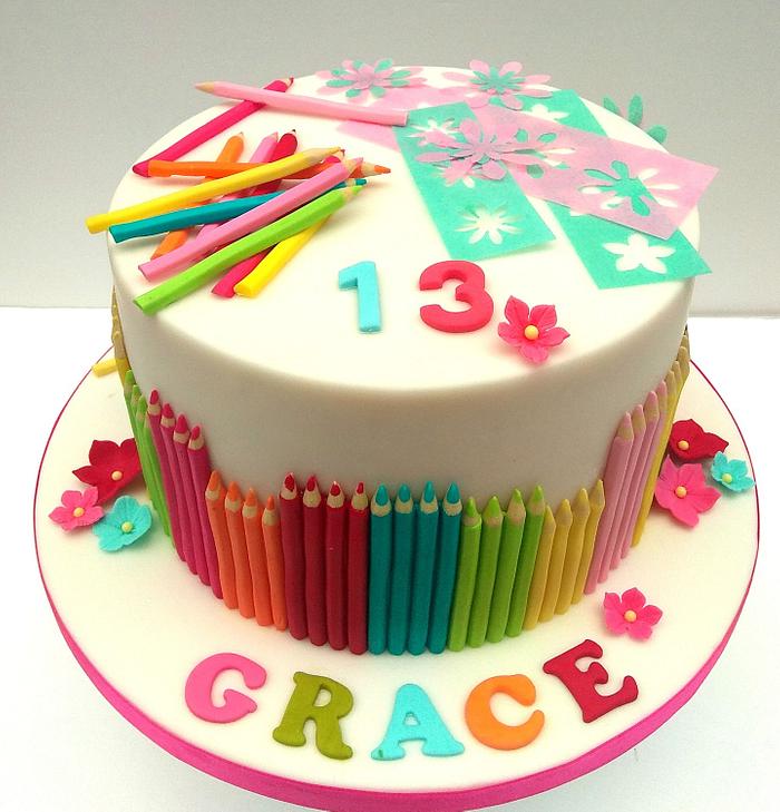 13th Birthday Cake Craft and Arts Lover