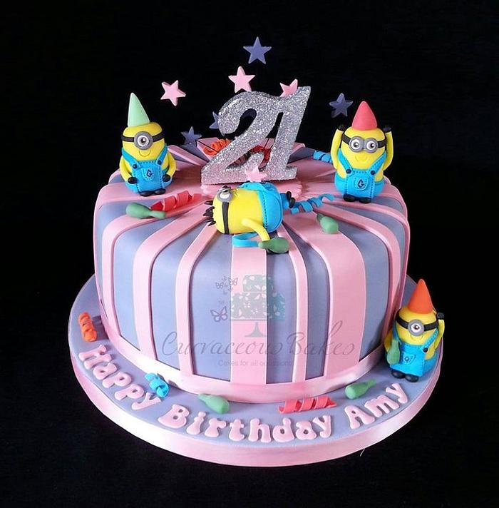 21st Minion Party Cake 