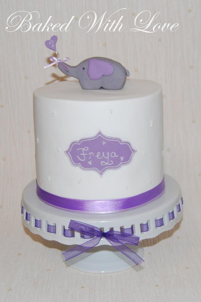 Elephant 2nd Birthday Cake