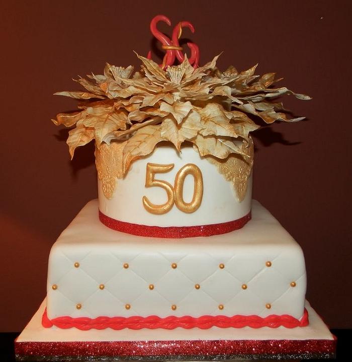 50th Anniversary Wedding Cake