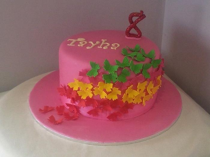 Rainbow Butterfly Cake