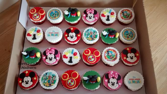 1st Birthday Mickey Mouse Clubhouse cupcakes