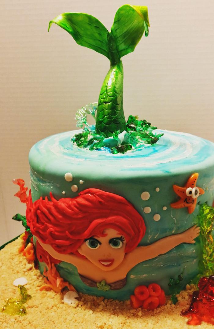 mermaid splash cake