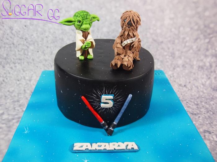 Yoda & Chewbaka Cake