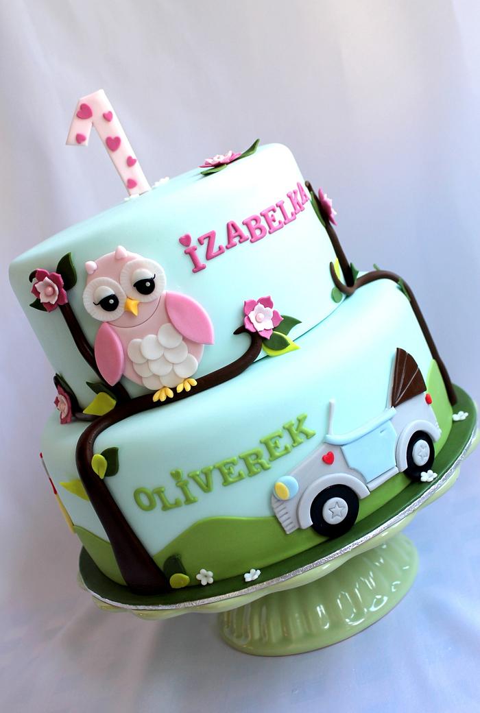 Cake for girl and boy