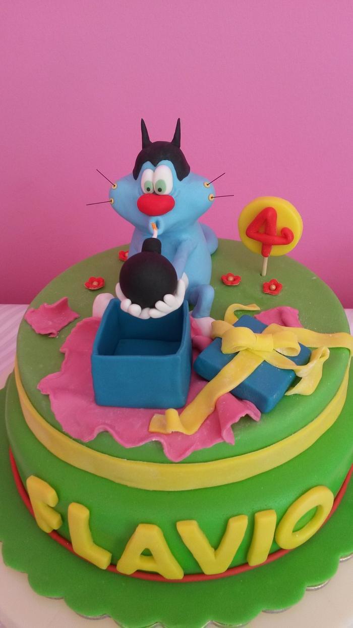 A funny joke for Oggy - Decorated Cake by Jenny Taormina - CakesDecor