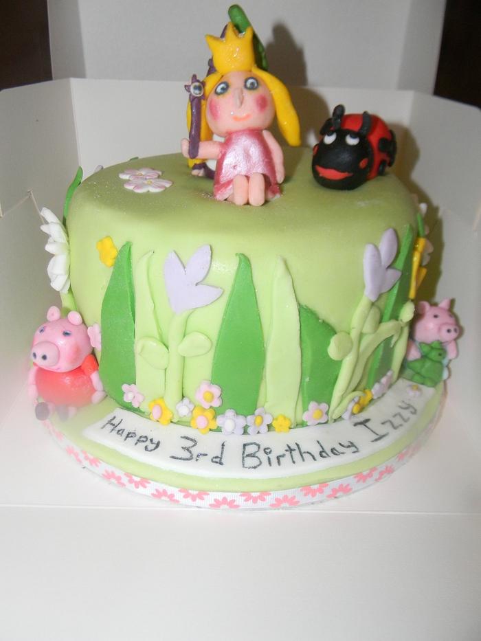 ben and holly @peppa pig cake