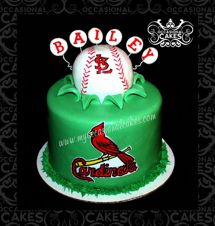 Cardinals Explosion Cake