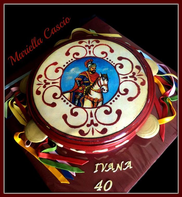 sicilian folk tambourine cake