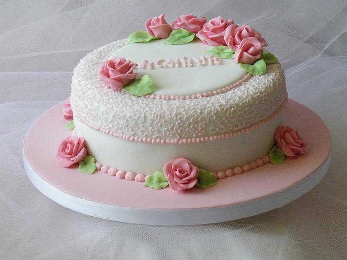Pink Cornelli Work Cake