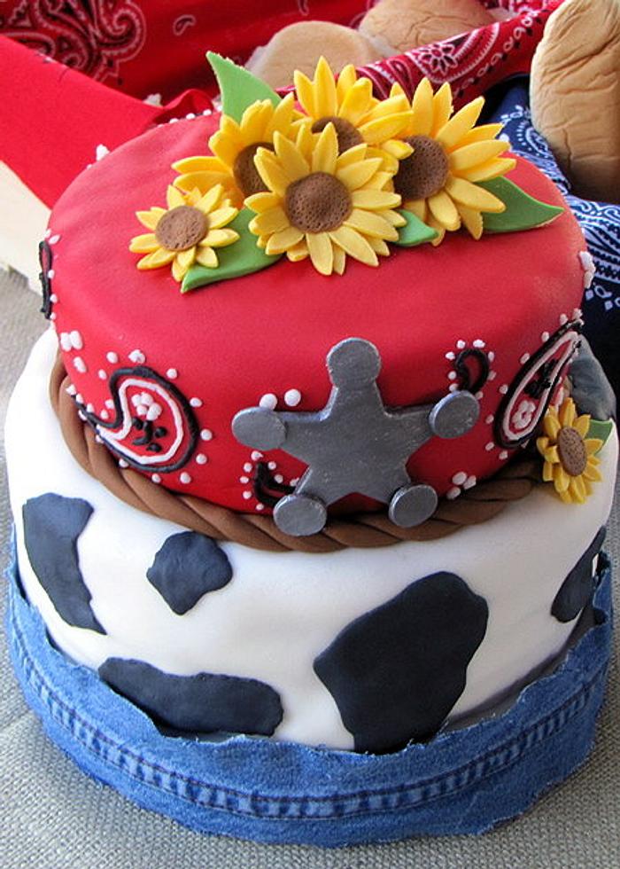 Cowboy Baby Shower cake