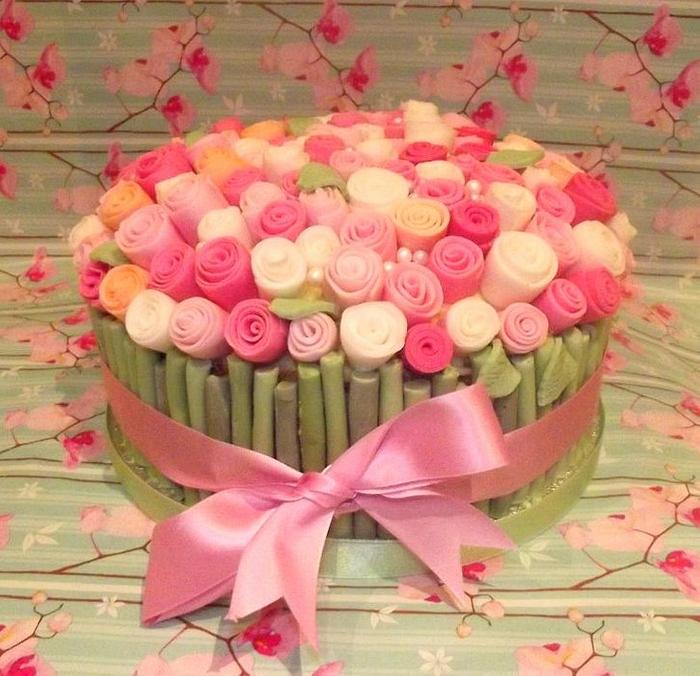 Bouquet wedding cake